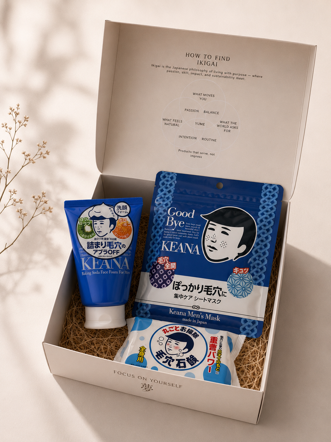 The Men's Set, Japanese skincare routine for male skin in three steps